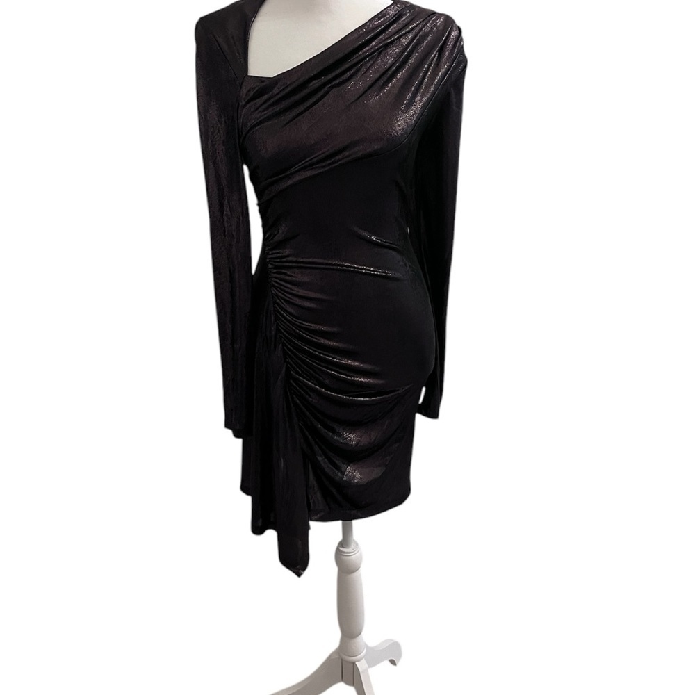 ASTR Elegant Black One-Shoulder‎ Dress